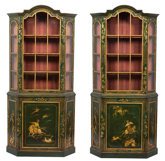 Appraisal: Sale Lot A Pair of Regency Lacquered and Gilt Decorated