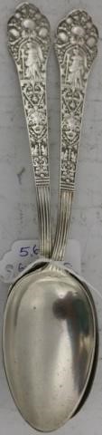 Appraisal: TWO STERLING SILVER TABLESPOONS BY GORHAM IN THEMEDICI PATTERN MONOGRAMED