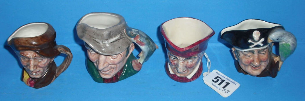 Appraisal: Royal Doulton miniature Character jugs Long John Silver D The