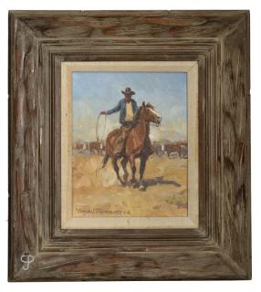 Appraisal: Nicholas Firfires Roper on horseback signed dated and with copyright