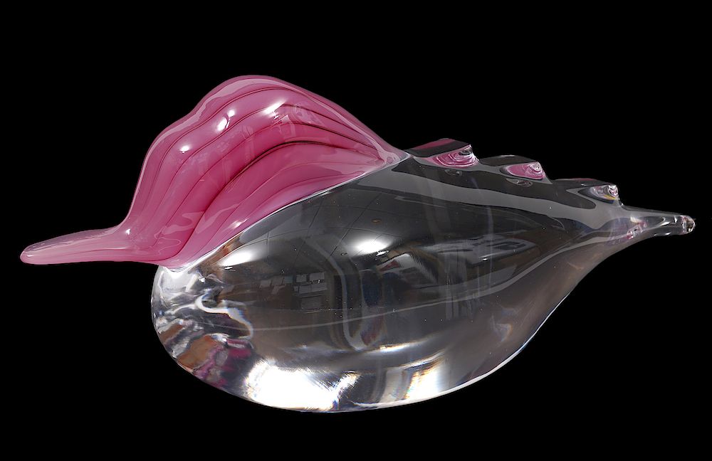 Appraisal: Pino Signoretto Murano Glass Duck Sculpture Pino Signoretto Italy -