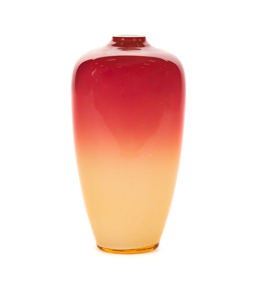 Appraisal: Wheeling Peachblow Vase Wheeling Peachblow Vase