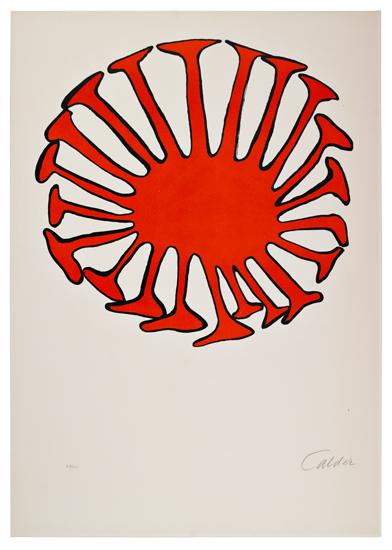 Appraisal: ALEXANDER CALDER Polyphode Rouge Color lithograph on cream wove paper