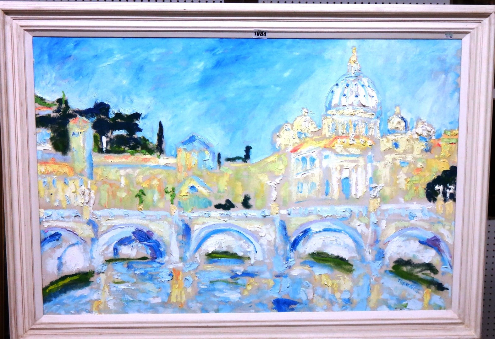 Appraisal: Terence th century Rome oil on canvas signed cm x