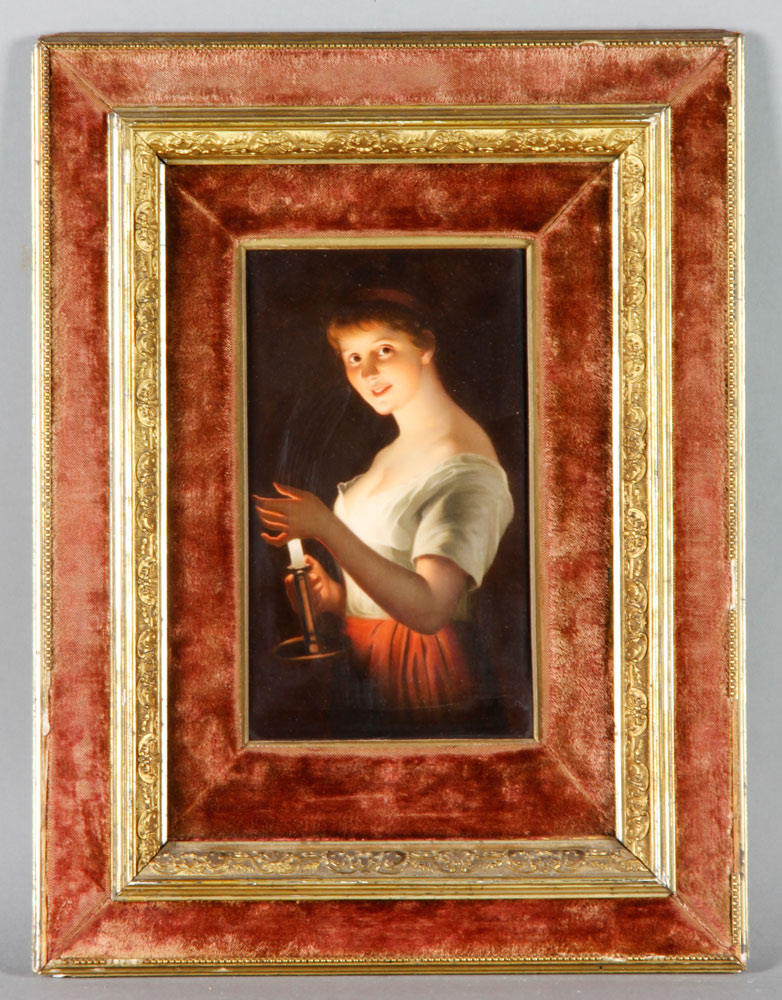 Appraisal: - German Hutschenreuther Gute Nacht Porcelain Plaque German Hutschenreuther plaque