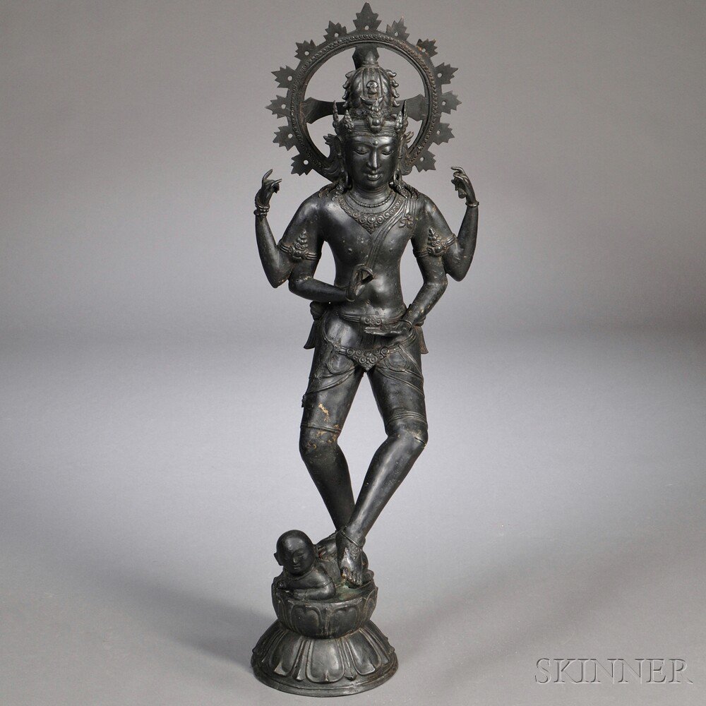 Appraisal: Metal Figure of Shiva Nataraja India th century the four-armed