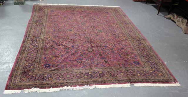 Appraisal: Outstanding Antique Persian Carpet Kashan or Kirman Finely woven and