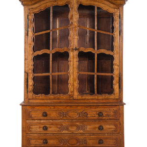 Appraisal: A Louis XVI Provincial Carved Oak Bookcase Late th Century