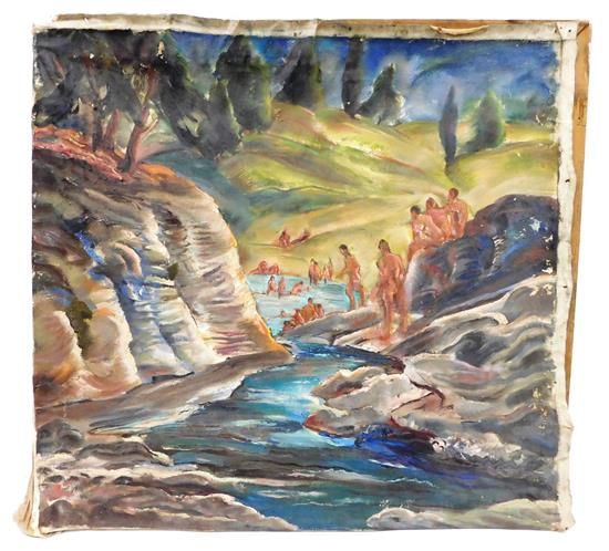 Appraisal: Marion Huse American - Swimming Hole on the River Nude