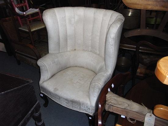 Appraisal: AN ANTIQUE HALL PORTER'S CHAIR with high back and cabriole