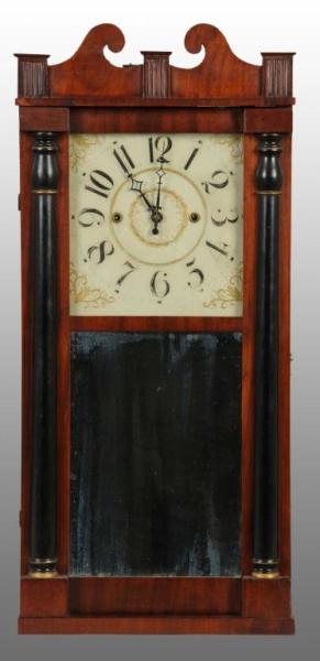 Appraisal: Looking Glass Clock Description Circa Mahogany case with Pratt Frost