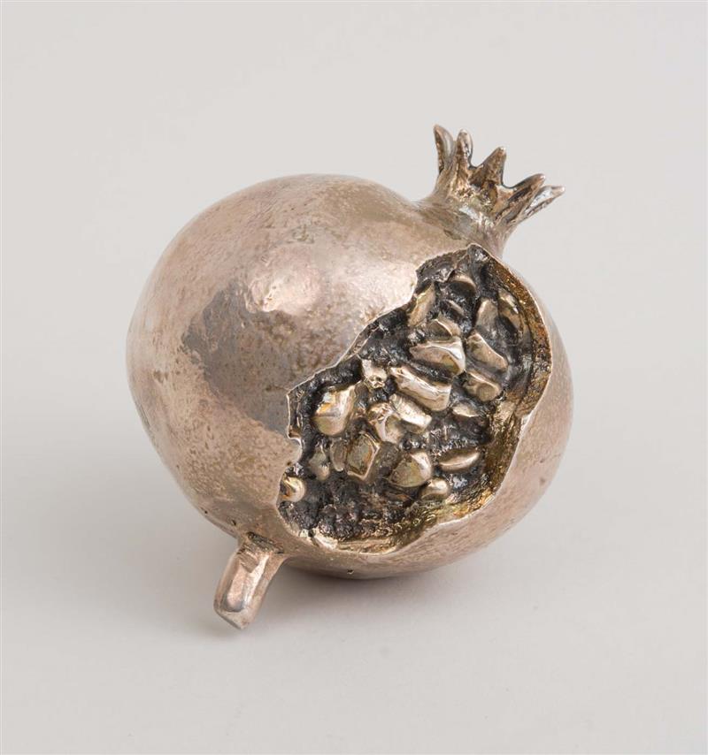 Appraisal: TH CENTURY SCHOOL POMEGRANATE Metal plated unmarked x in Condition