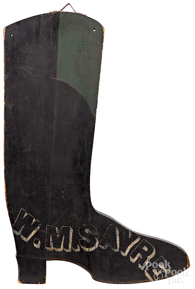 Appraisal: Painted boot trade sign Exclusive on Bidsquare Painted boot trade