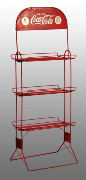 Appraisal: Metal Coca-Cola Bottle Display Rack Description Display for six-bottle cartons