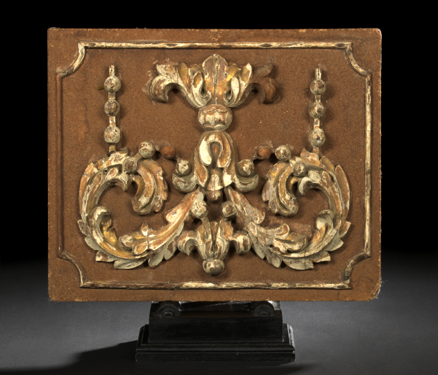 Appraisal: Louis XVI Giltwood Architectural Fragment late th century the fragment