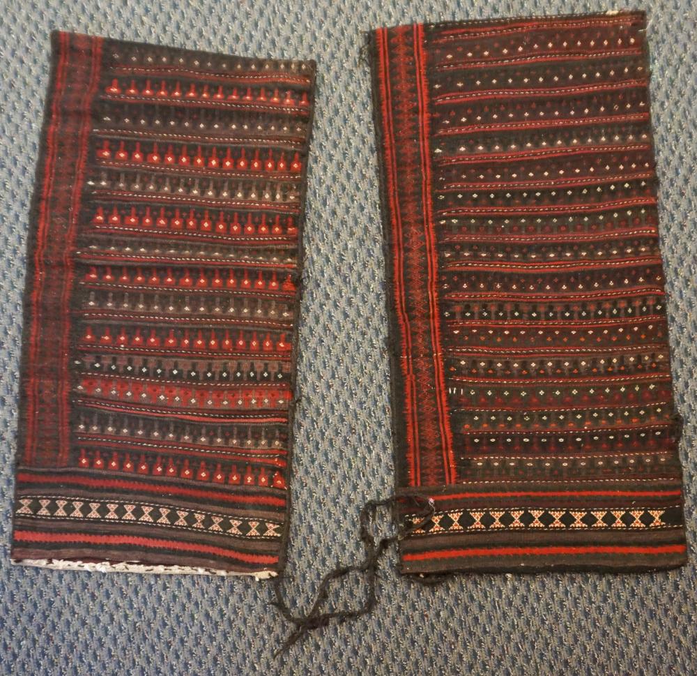 Appraisal: Pair Baluchistan Kilim Tent Bags ft in x ft in