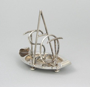 Appraisal: An English Sterling Silver Toast Holder by William Gibson John