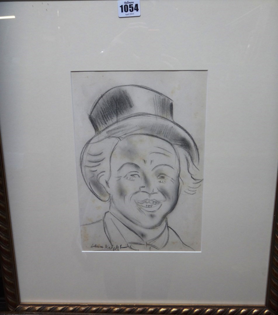 Appraisal: Laura Knight - The ringmaster charcoal signed cm x cm