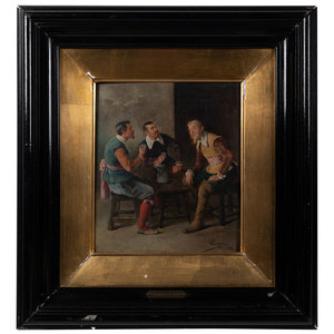 Appraisal: Vicente Campesino y Mingo Spanish th Century Three Men Drinking