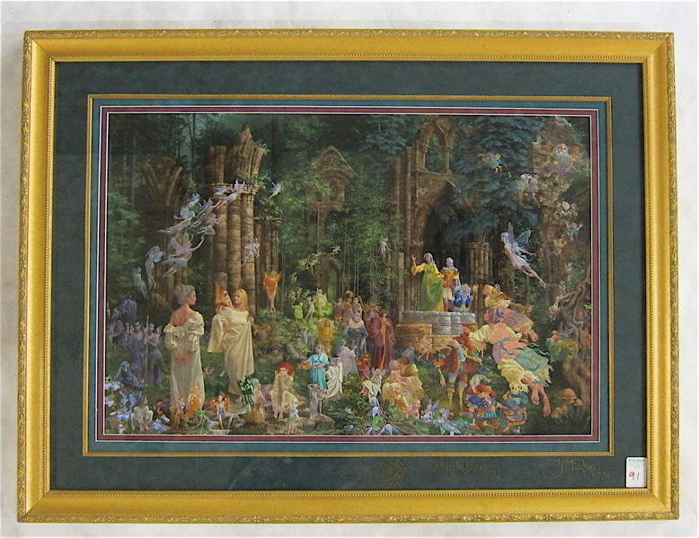 Appraisal: JAMES T CHRISTENSEN OFF-SET LITHOGRAPH California born Titled Court of