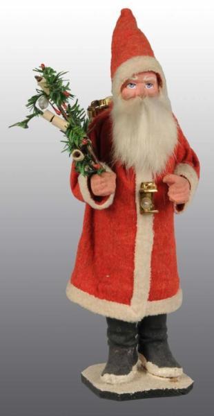 Appraisal: Composition Christmas Santa with Electric Lights Description German Circa Small