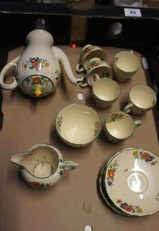 Appraisal: Royal Cauldon Art Deco Coffee Set including Tea Cups Saucers