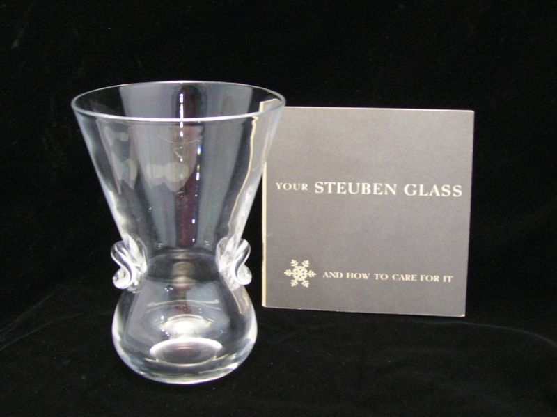 Appraisal: Steuben Crystal Vase Flared opening etched signed Steuben Measures high