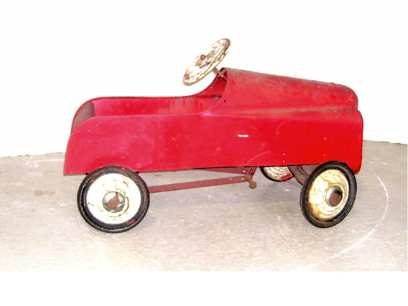 Appraisal: Fire Chief Pedal Car Heavy amatuer red repaint on body