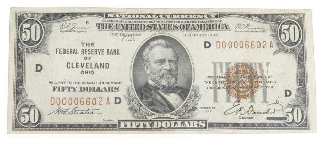 Appraisal: National Currency dollar bill Series of The Federal Reserve Bank