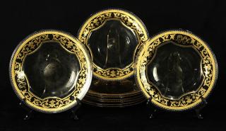 Appraisal: lot of Venetian hand blown gilt decorated cabinet plates th