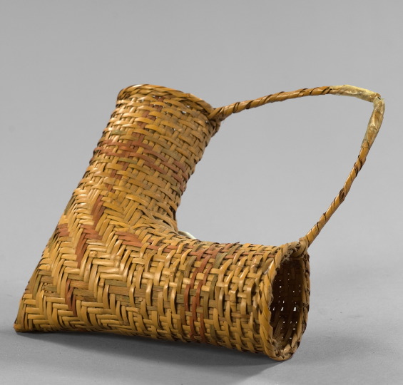 Appraisal: Unusual Coushatta Woven Splint Basket of V form the ends