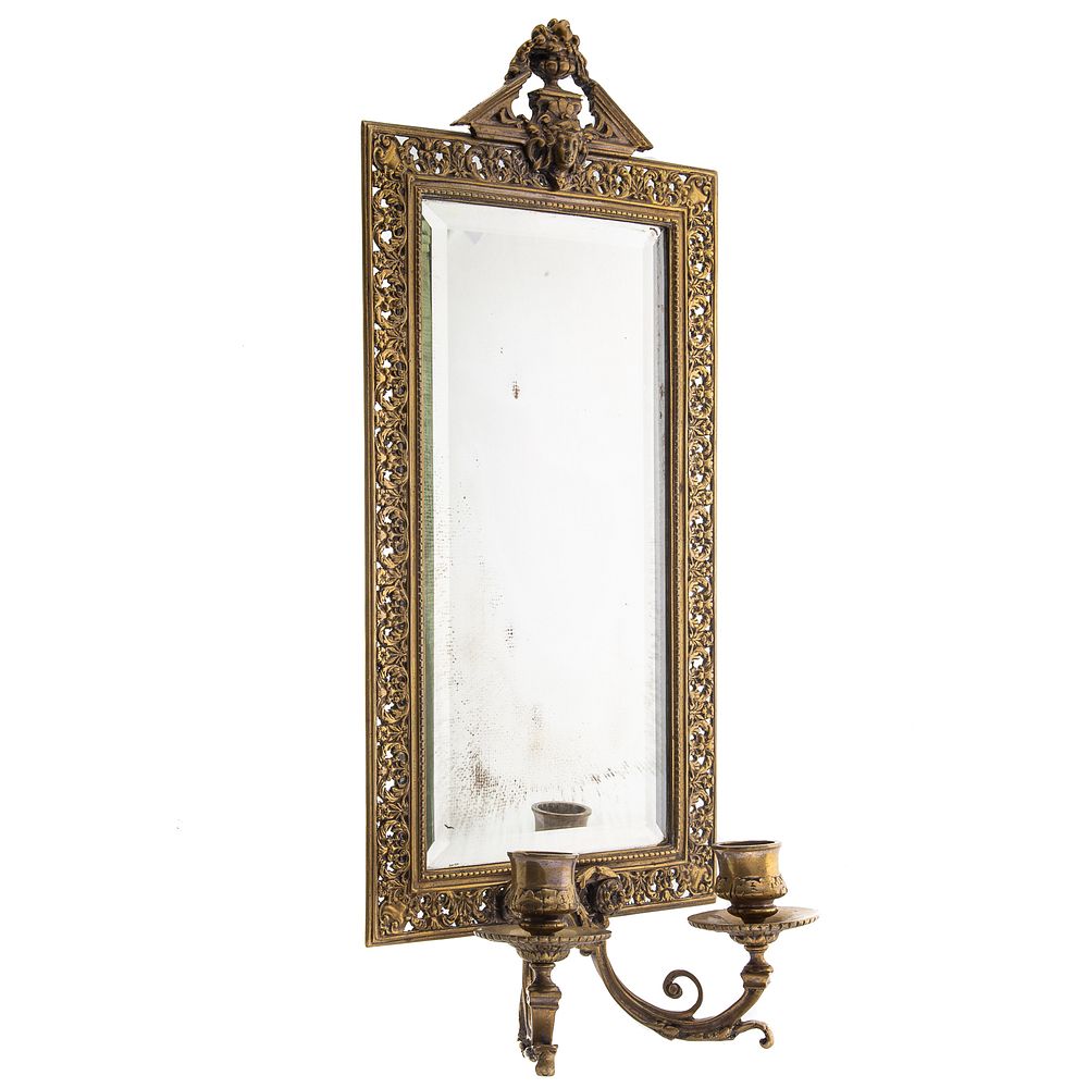 Appraisal: Tiffany Gilt Bronze Regency Style Mirror Early th century rectangular