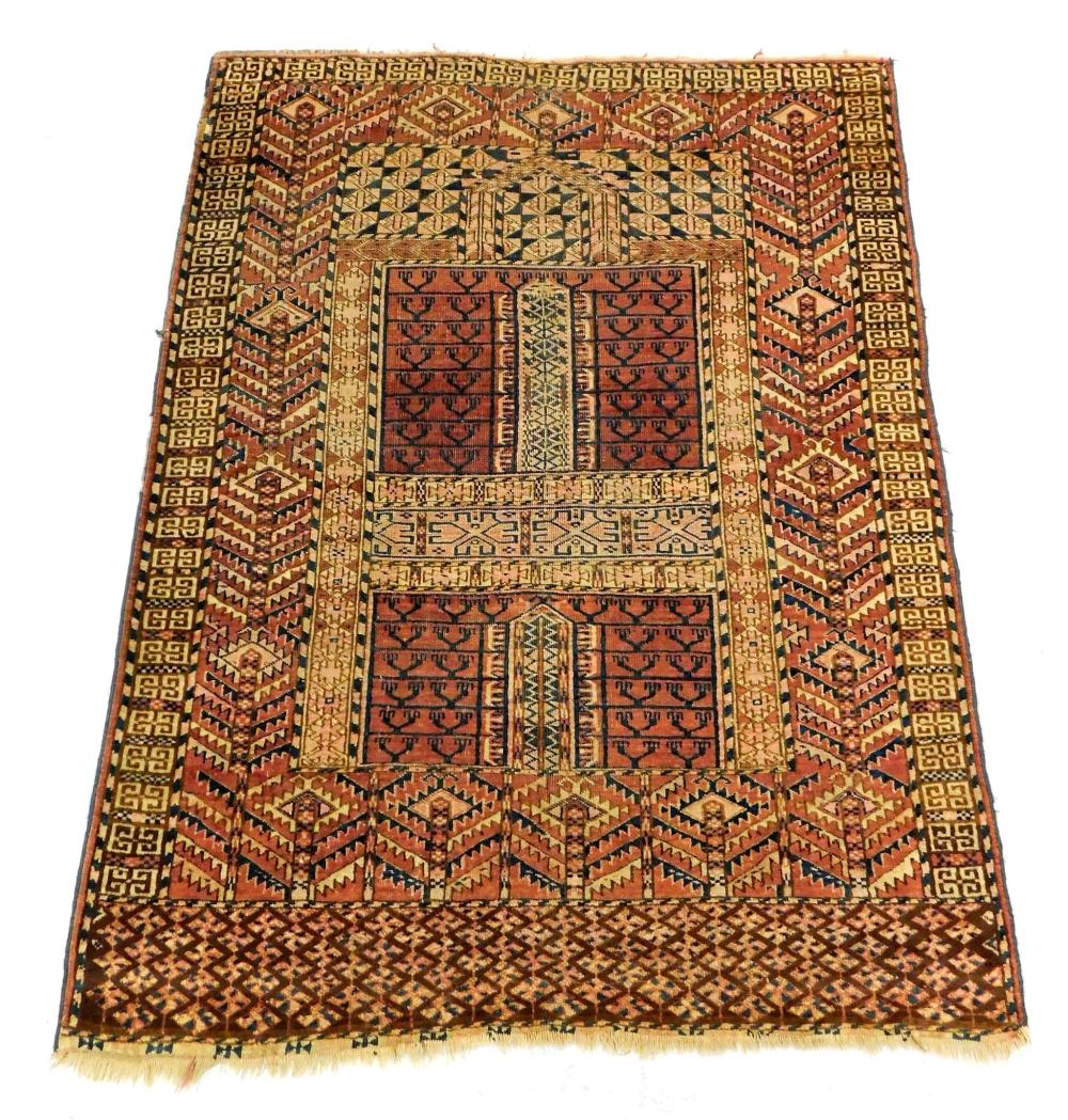 Appraisal: RUG Antique Bokhara prayer rug ' x ' handmade wool