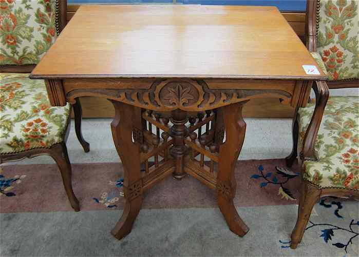 Appraisal: VICTORIAN ASH LAMP TABLE American c having a rectangular top