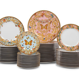 Appraisal: A Versace Le Jardin Porcelain Dinner Service Manufactured by Rosenthal