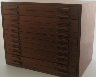 Appraisal: A modern collector's cabinet comprising plain trays x x ins