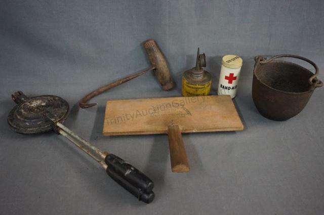 Appraisal: Group of Vintage Primitive Old Farm Collectibles From a local