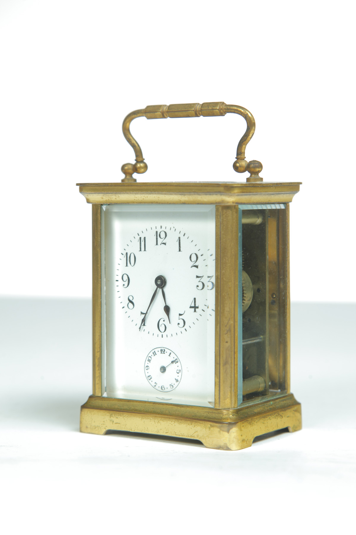 Appraisal: CARRIAGE CLOCK France st quarter- th century Gilded brass case