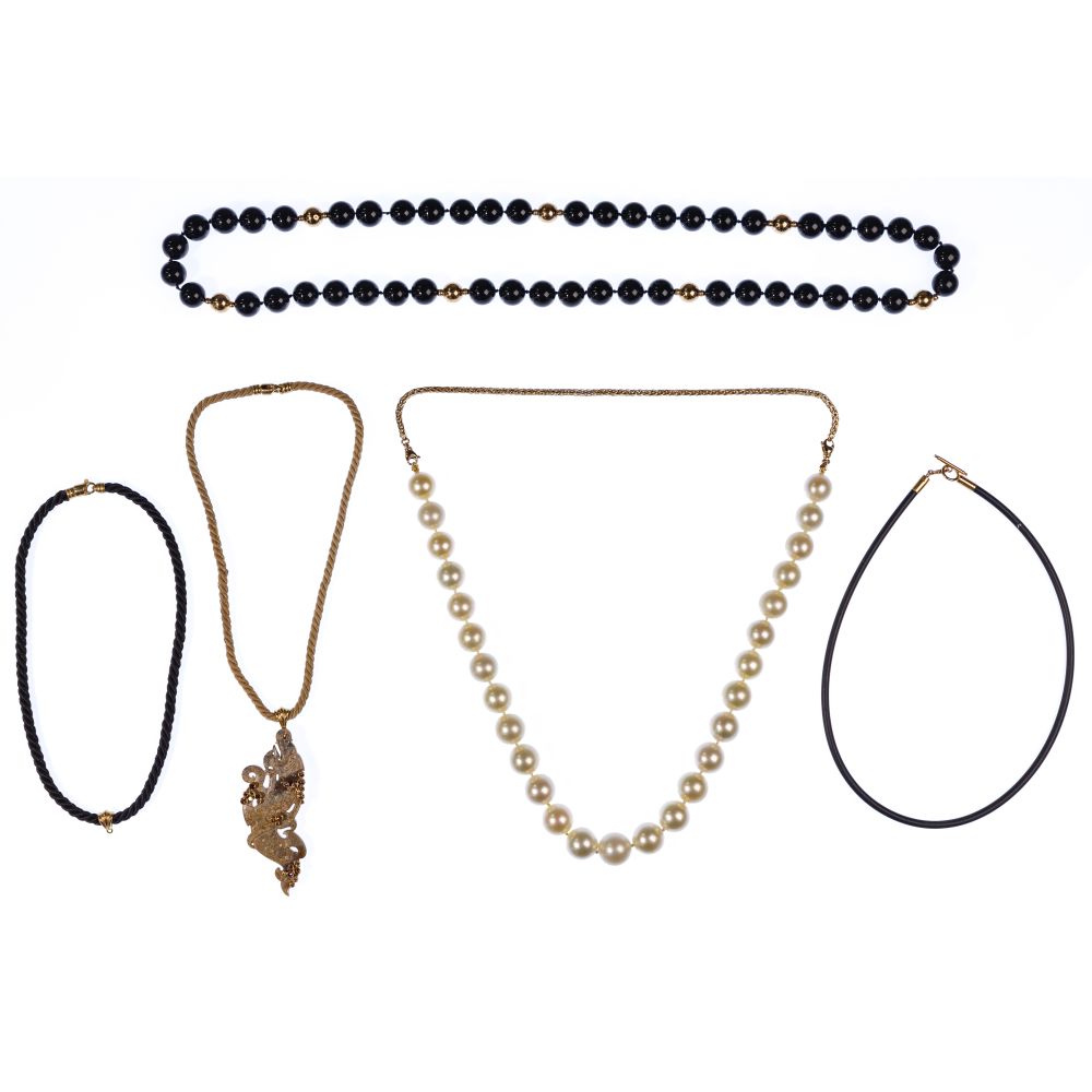 Appraisal: K YELLOW GOLD NECKLACE ASSORTMENT items including twisted rope necklaces