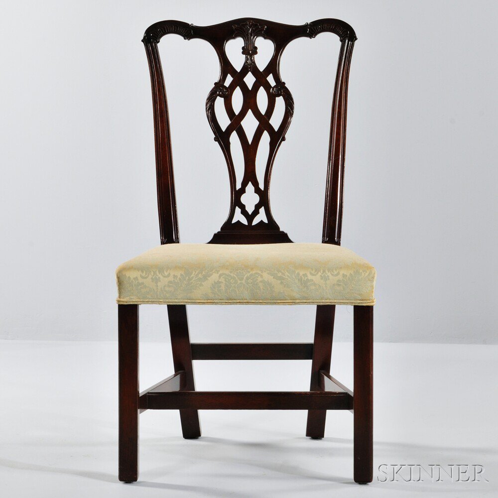 Appraisal: Six Georgian-style Mahogany Dining Chairs each side chair with a