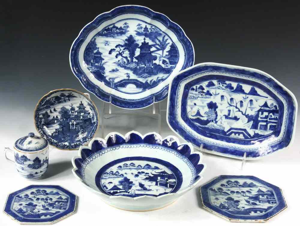 Appraisal: PCS MISC CHINESE EXPORT PORCELAIN - Eight Pcs Canton China