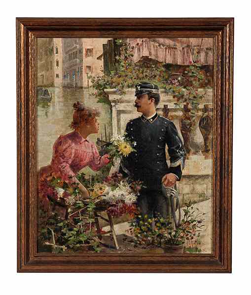 Appraisal: Venetian Flower Girl by John Charles Arter John Charles Arter