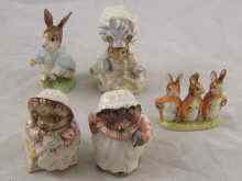 Appraisal: Five Beswick miniatures of Beatrix Potter characters Lady Mouse Peter