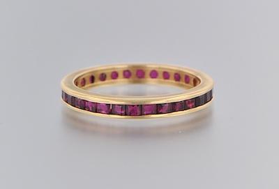 Appraisal: A Ladies' Ruby Eternity Ring or k yellow gold eternity