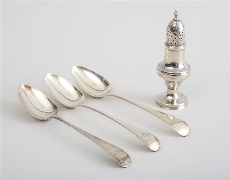 Appraisal: HESTER BATEMAN GEORGE III SILVER CASTER AND ASSEMBLED GROUP OF