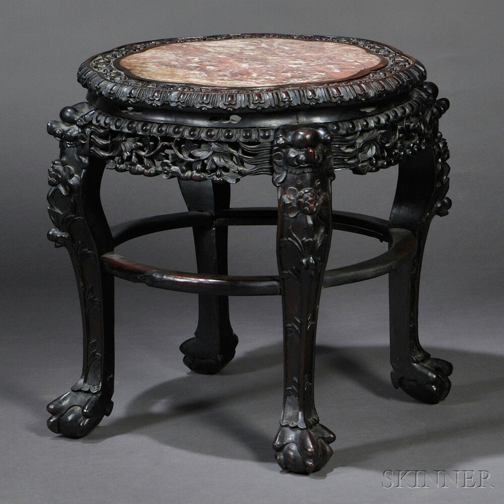 Appraisal: Export Marble-top Stand China late th early th century the