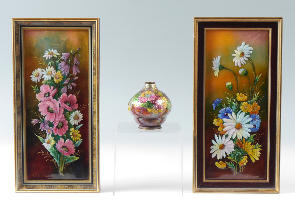 Appraisal: FAURE Camille French - enamel on copper items to include