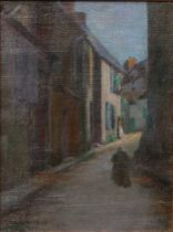 Appraisal: W H McCall American Early th Century Side Street oil