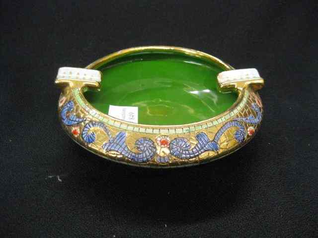 Appraisal: Deruta Italian Faience Pottery Ashtray Mosiac '' diameter excellent