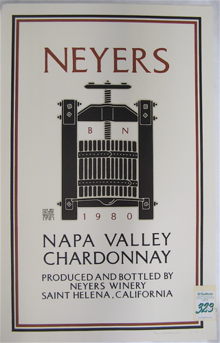 Appraisal: DAVID LANCE GOINES COLOR LITHOGRAPHIC POSTER California born titled Neyers